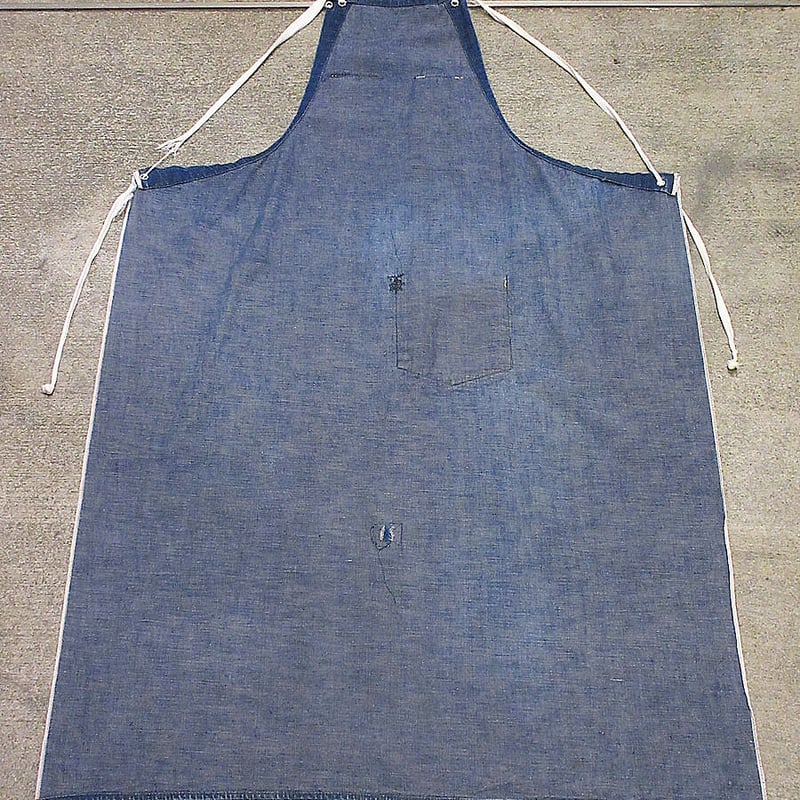 ビンテージ40's50's○耳付きデニムワークエプロン○230713i5-apr古着