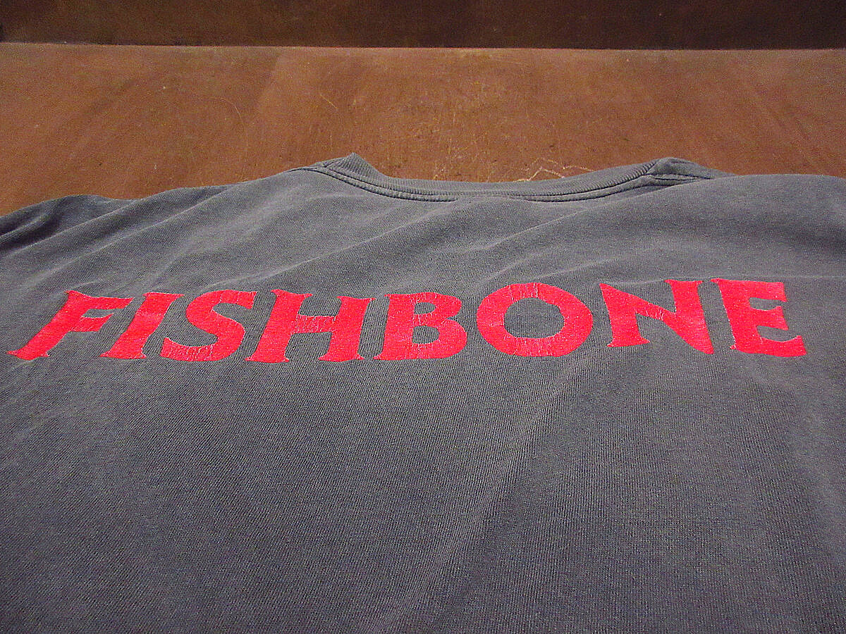 ビンテージ90's○FISHBONE両面プリントTシャツ黒size XL ビンテージ90's○FISHBONE両面プリントTシャツ黒size XL