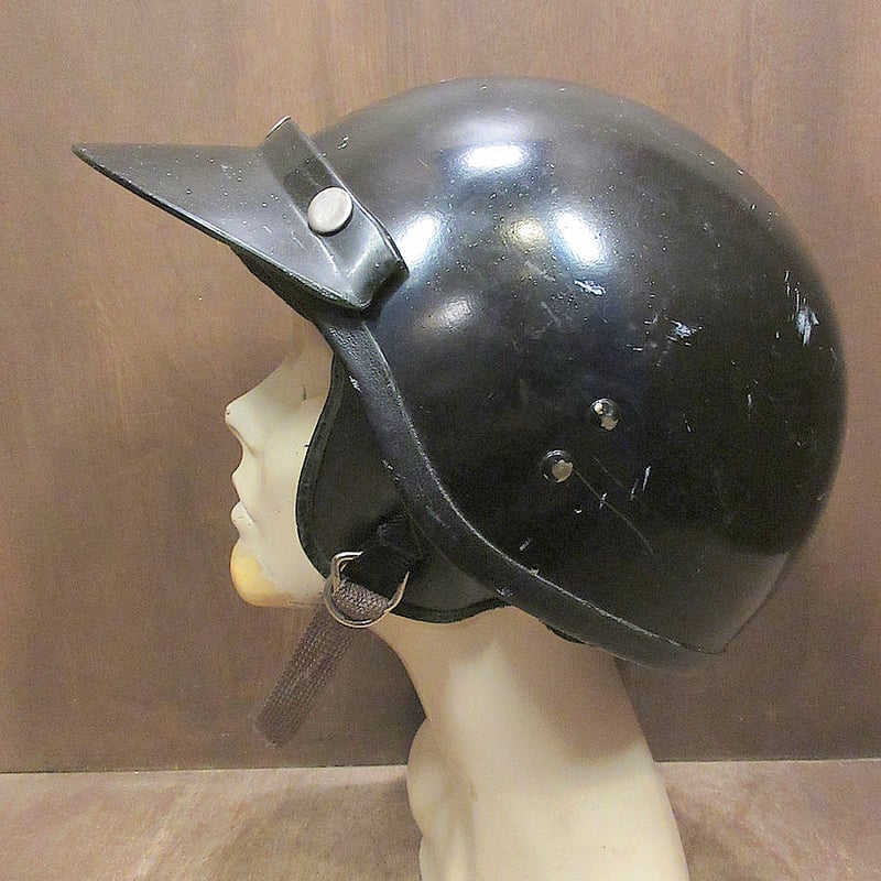 ビンテージ　ハーフヘルメットバイザー付き　半ヘル　旧車 Yahoo!オークション - ビンテージヘルメット WFS 1968年製 白