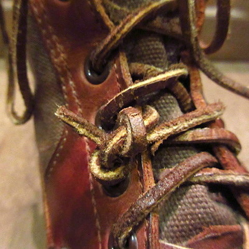 ビンテージ○W.C.RUSSELL MOCCASIN Co.レディースキャンバス×レザー