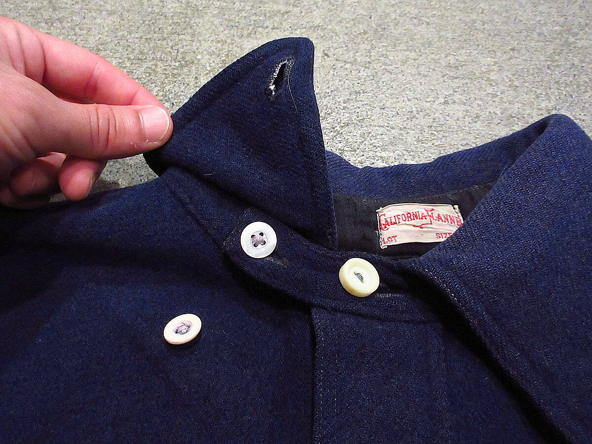 ビンテージ20's30's○CALIFORNIA FLANNELチンストラップ付きプル