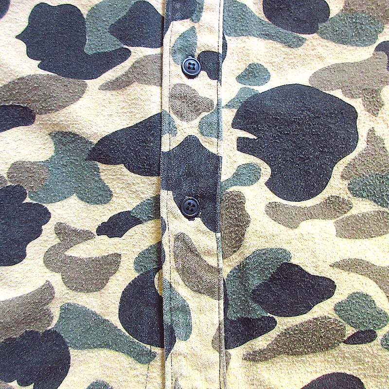 ビンテージ70's80's○ダックハンターカモシャモアコットン長袖シャツ