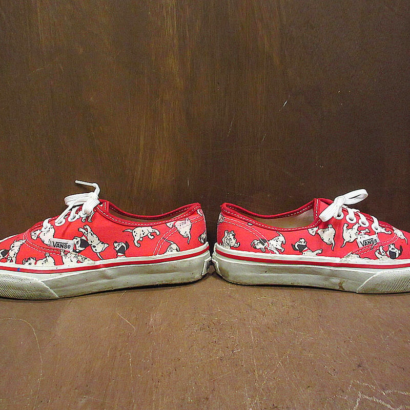 ビンテージ90's○VANS 101匹わんちゃん総柄オーセンティックsize 5