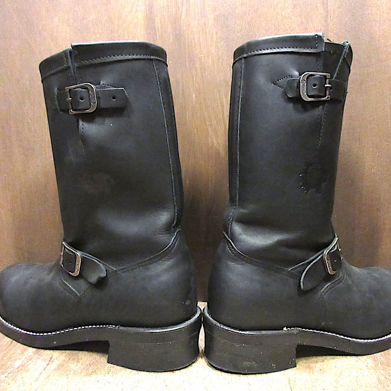 ビンテージ90's○DEADSTOCK CHIPPEWAスチールトゥエンジニアブーツ黒