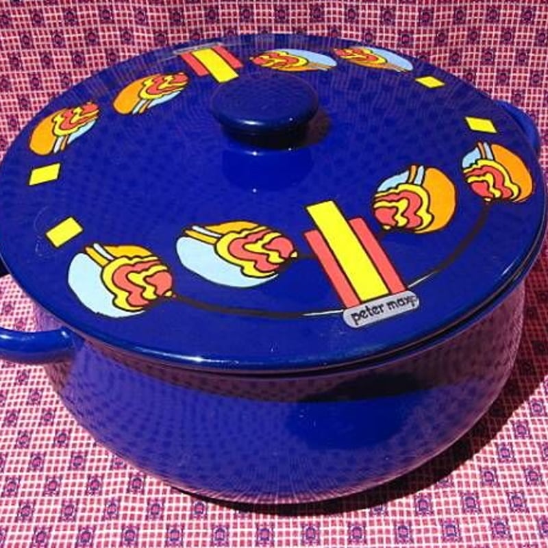 ビンテージ60's○Peter Maxホーロー鍋青○230626i13-otclct