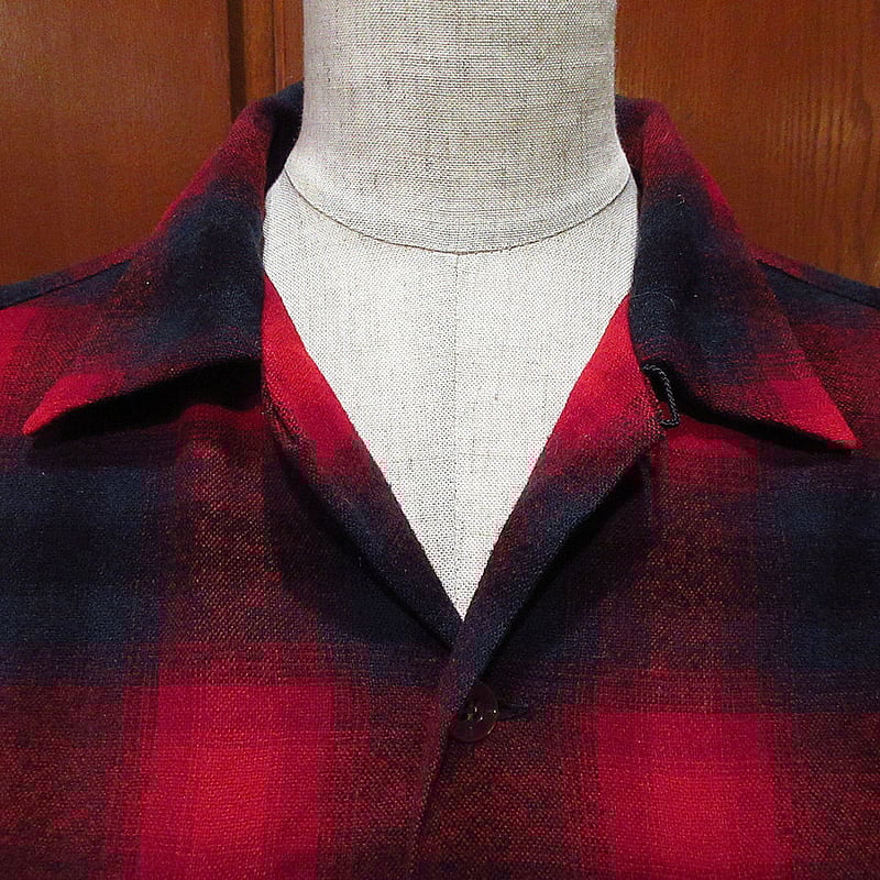 ビンテージ60's○PENDLETONシャドーチェックウールループカラー ビンテージ60's○PENDLETONシャドーチェックウールループカラー