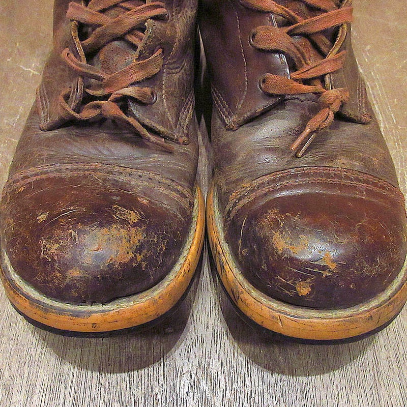 ビンテージ40's○M-42サービスシューズ茶実寸26cm○231019j8-m-bt-26c