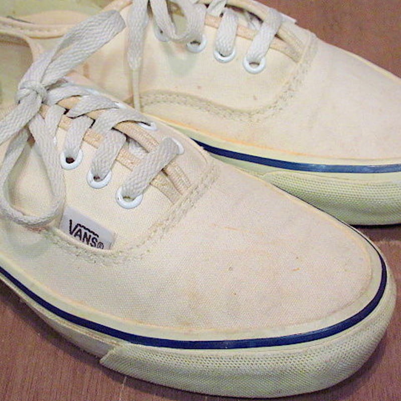 ビンテージ90's○MADE IN U.S.A. VANSオーセンティック生成り Size 7...