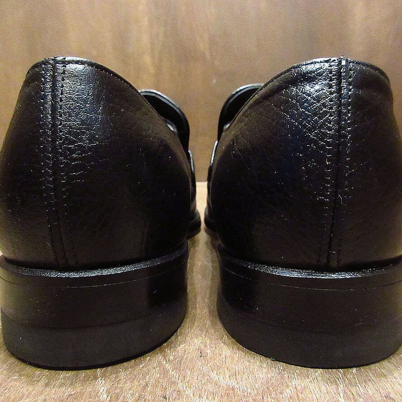 ビンテージ70's80's○DEADSTOCK WINTHROPレザーローファー黒10B○21