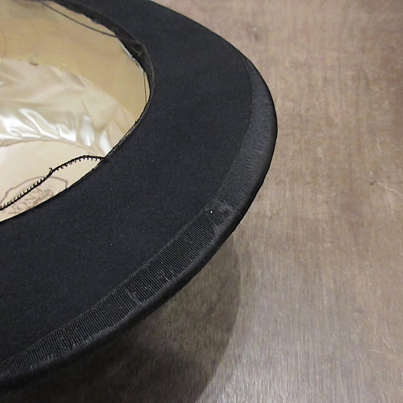 ビンテージ30's○KNOXボーラーハット黒○250606z7-m-ht-fltノックス