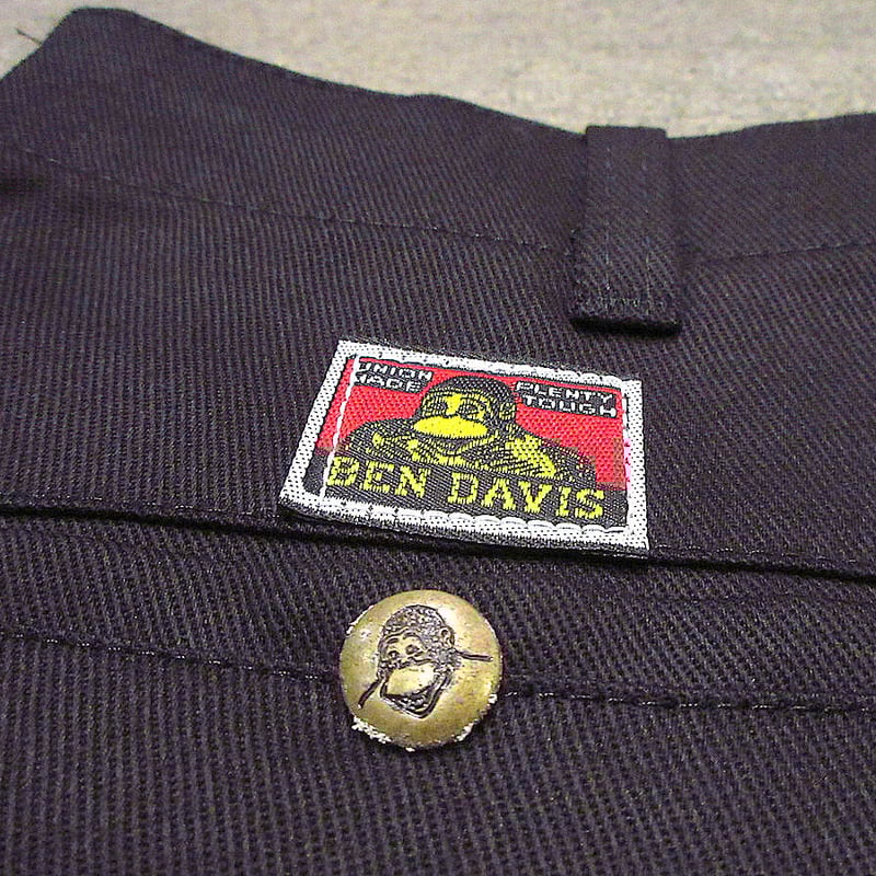ビンテージ90's○DEADSTOCK BEN DAVISワークパンツ黒表記W40 L34○2