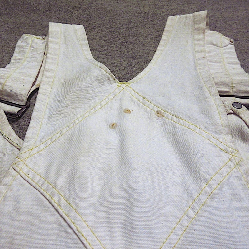 ビンテージ50's○PENNEY'Sエプロン付きダブルニーオーバーオール生成り