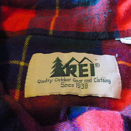 ビンテージ80’s90’s●REIチェックコットンシャツsize L●250217j3-m-lssh-nl古着1980s1990sアウトドア