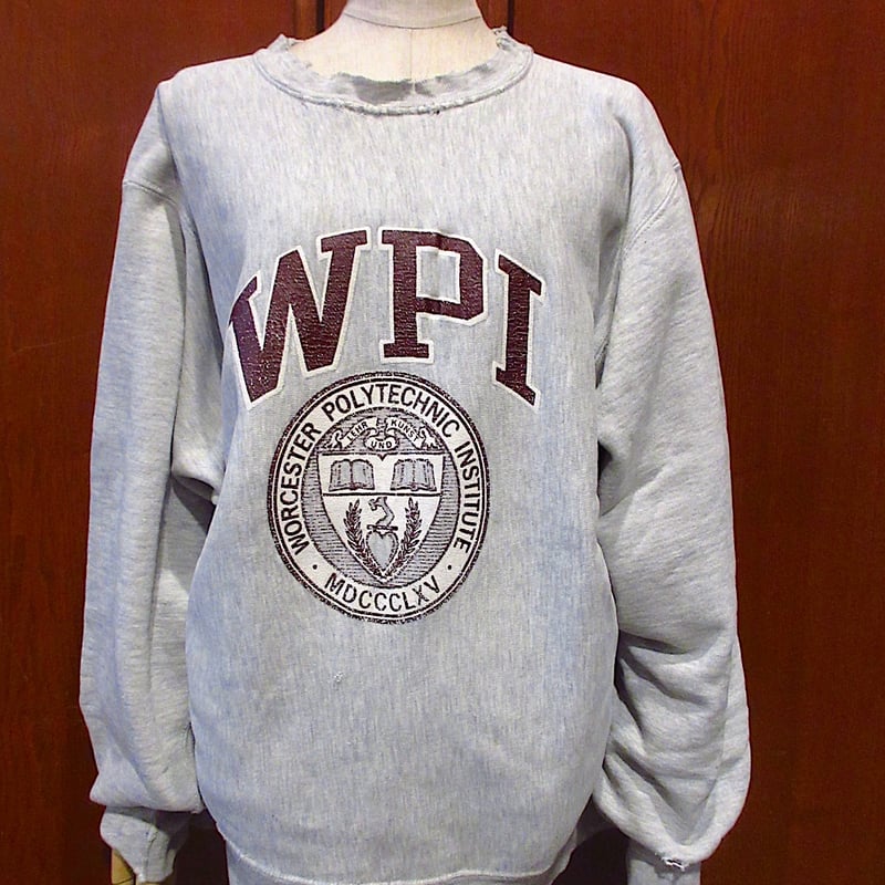 ビンテージ80's○Champion WPIリバースウィーブスウェットグレー ビンテージ80's○Champion WPIリバースウィーブスウェットグレー