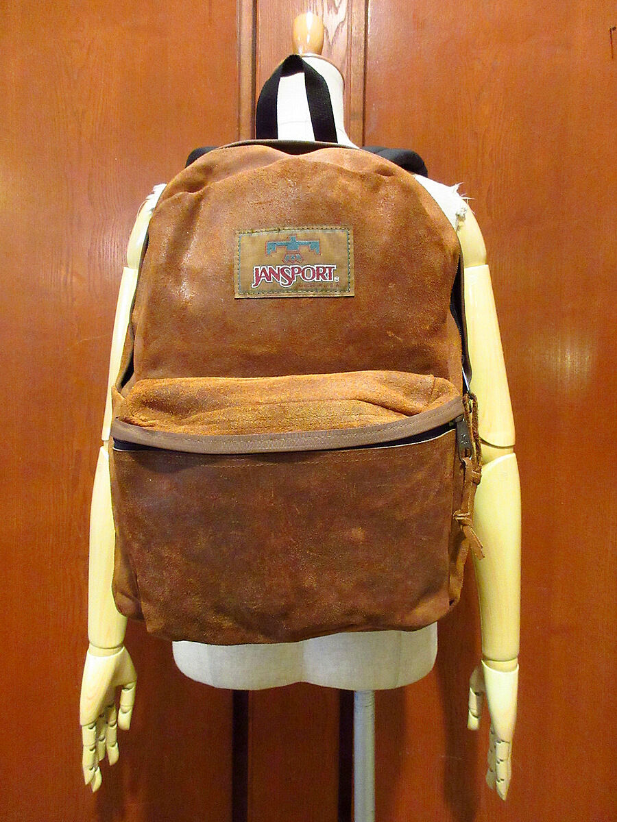 ビンテージ90's○JANSPORT スウェードバックパック茶○210716j8-bag-bp...