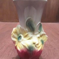 ビンテージ40's50's●Royal Copleyセラミックフラワーベース●201008n7-otclct 1940s1950s陶器花瓶