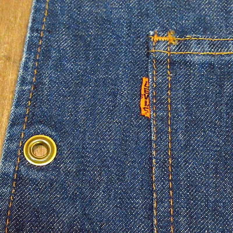 ビンテージ60's70's○Levi's BIG E デニム×ストライプリバーシブル ...