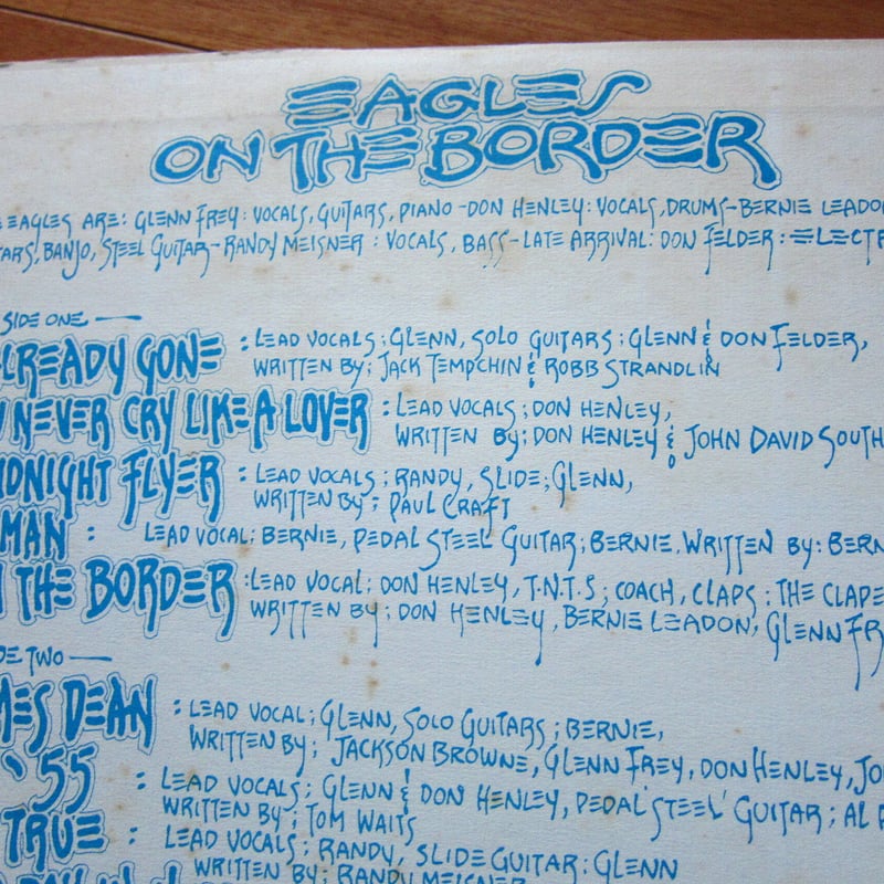 EAGLES○ON THE BORDER ASYLUM RECORDS P-10342Y○21