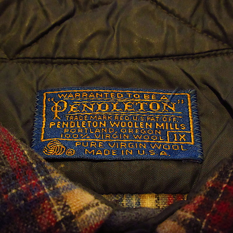 ビンテージ70's80's○PENDLETONチェックウールシャツsize 1X○260219