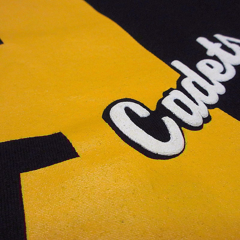 ビンテージ80's90's○RUSSELL USMA CADETプリントTシャツ黒size L