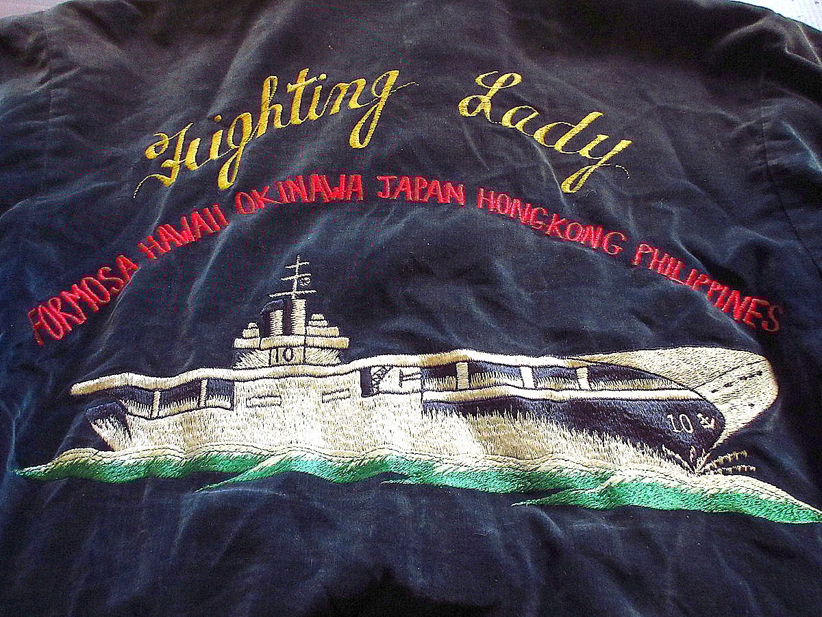 ビンテージ40's○U.S.S.YORKTOWNリバーシブル別珍スーベニア ビンテージ40's○U.S.S.YORKTOWNリバーシブル別珍スーベニア
