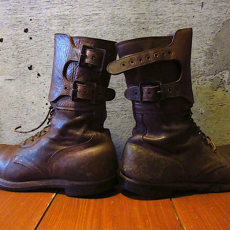 ビンテージ40's○U.S.ARMY M-43レザー2バックルコンバットブーツ茶