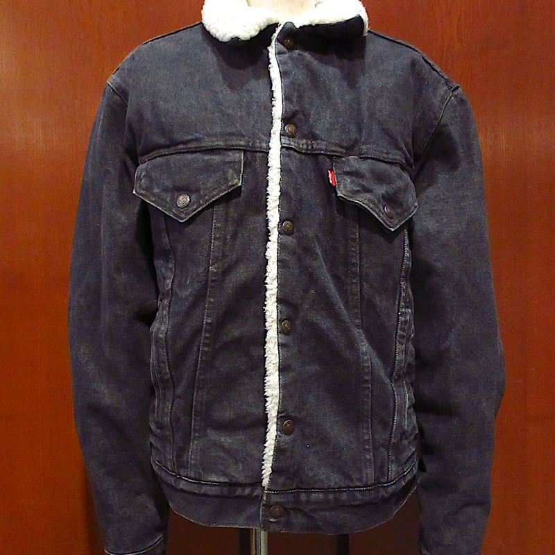 ビンテージ80's○Levi's裏ボアデニムジャケット黒size 40R○231120m7-m...