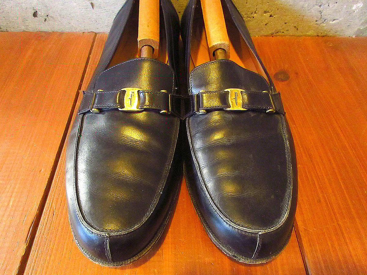 ビンテージ○Salvatore Ferragamoローファー黒size 11D○231226k