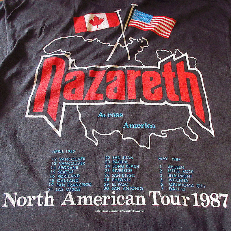 ビンテージ80's○Naz 1987年ツアーTシャツ黒size L○231022j7-m-ts