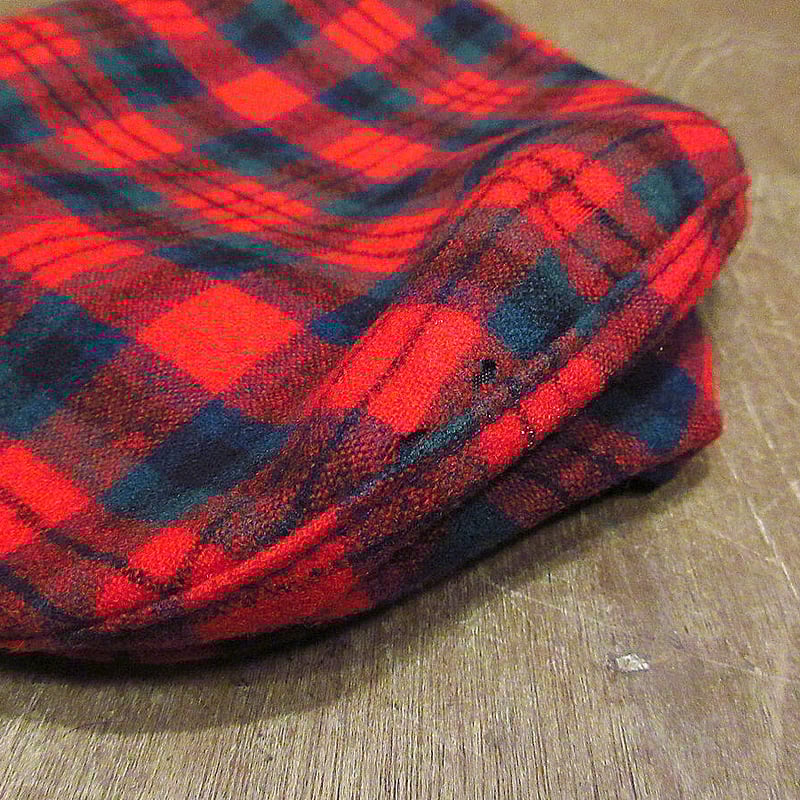 ビンテージ70's○PENDLETONチェックウールハンチング帽size M○211029s6