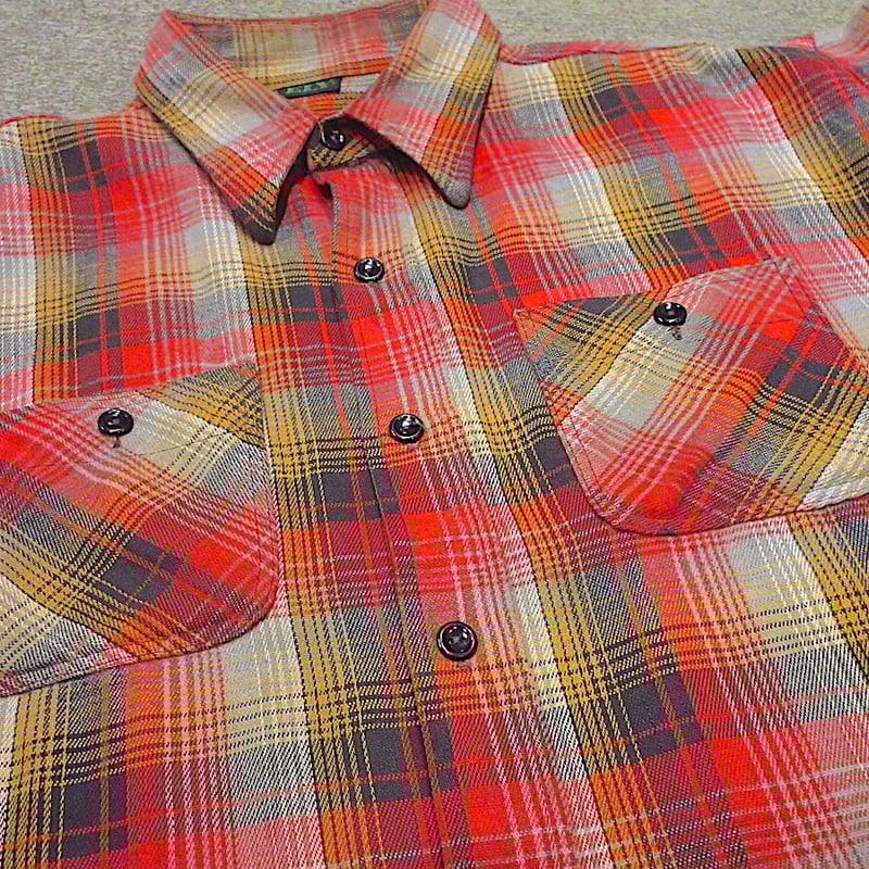 ビンテージ70's○ELYチェックヘビーネルシャツ○230219r6-m-lssh-nl