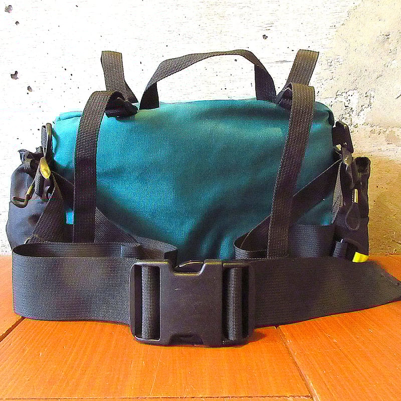 ビンテージ90's○TREK NOLOGYナイロンウエストバッグ緑○240907k7-bag-