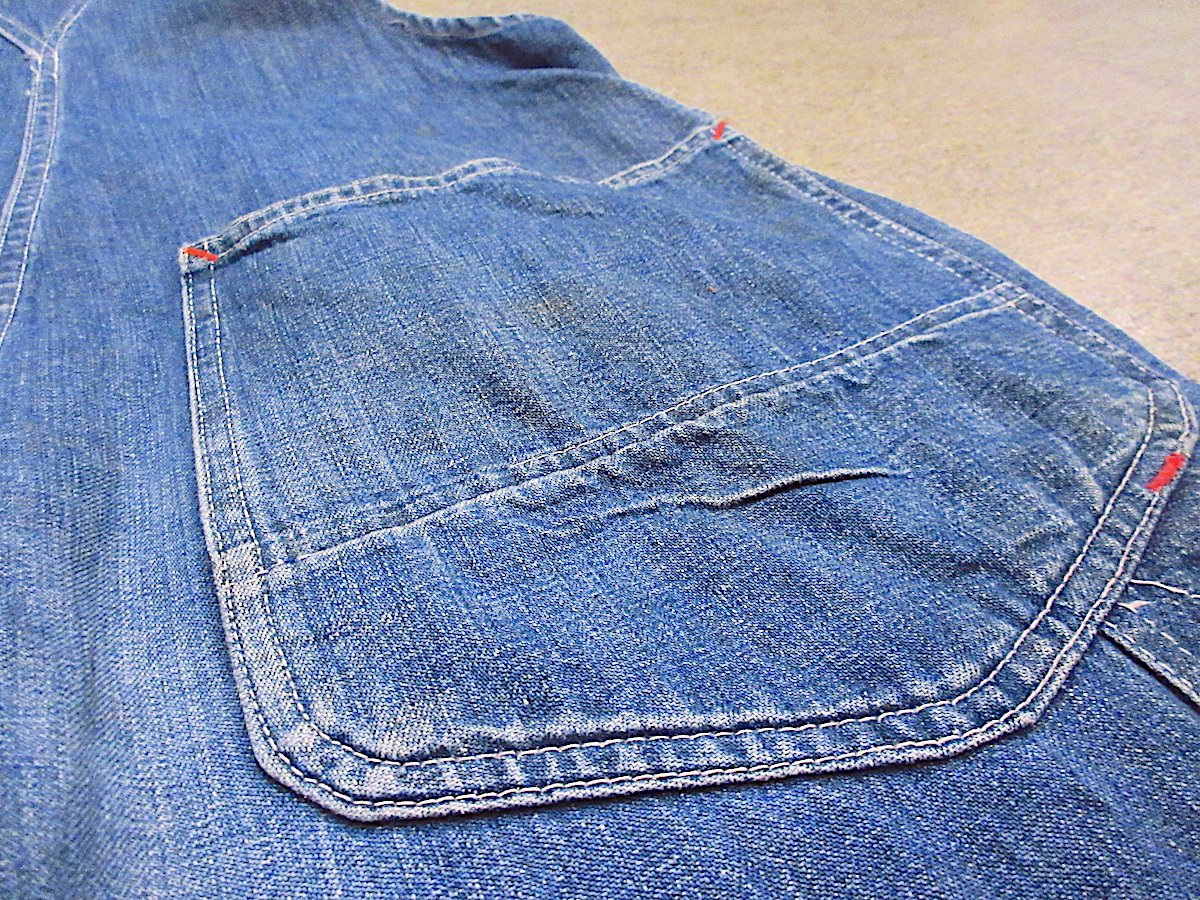 ビンテージ40's50's○POWR HOUSEデニムオーバーオール実寸W84cm○25081