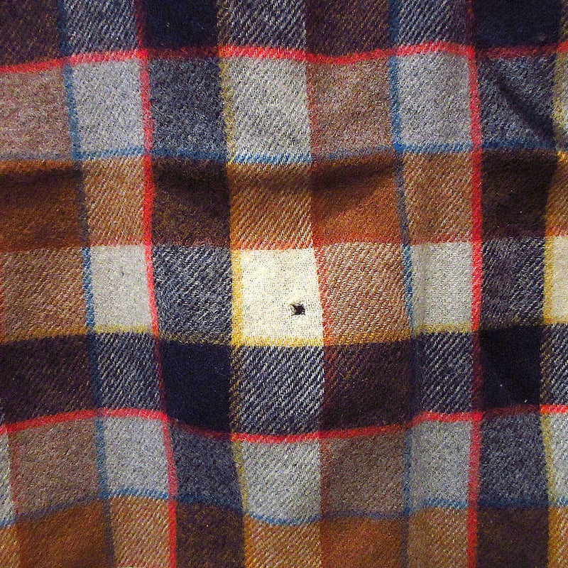 ビンテージ70's○PENDLETONチェックウールブランケットsize 171cm×142c
