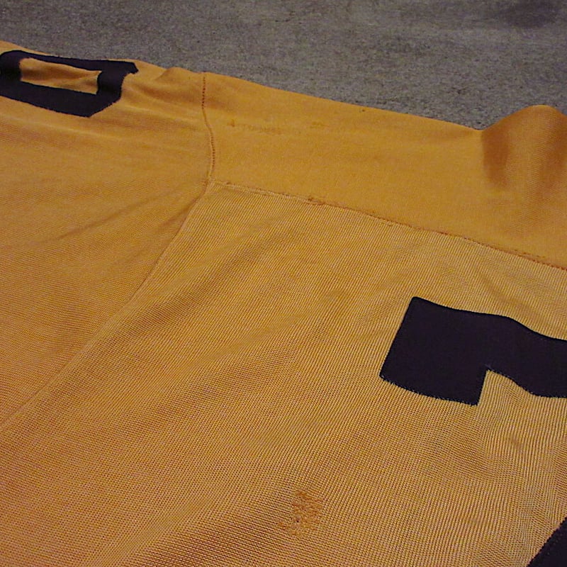 ビンテージ70's○ChampionタタキタグフットボールTシャツ黄size ビンテージ70's○ChampionタタキタグフットボールTシャツ黄size