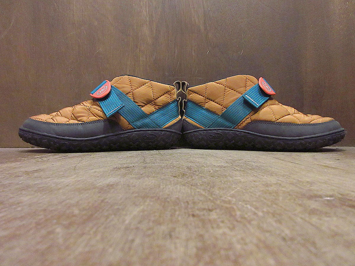Chacoランブル パフ茶×黒×ターコイズグリーン○240522j5-w-lf
