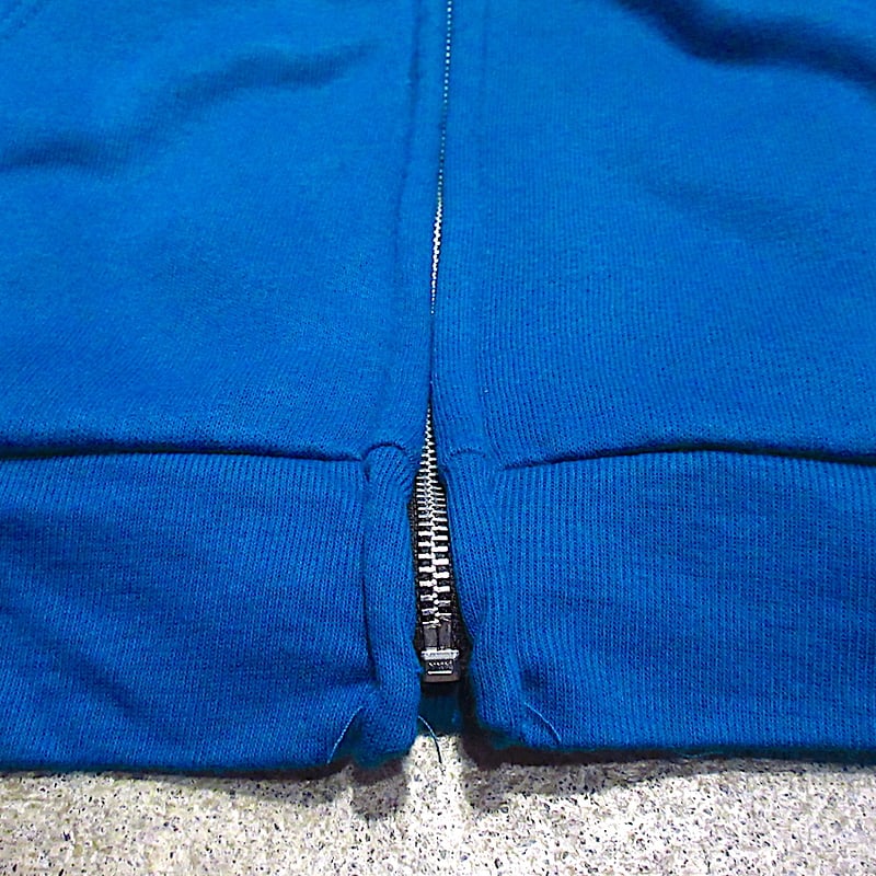 ビンテージ90's○MULESKINSジップアップパーカターコイズブルーsize M