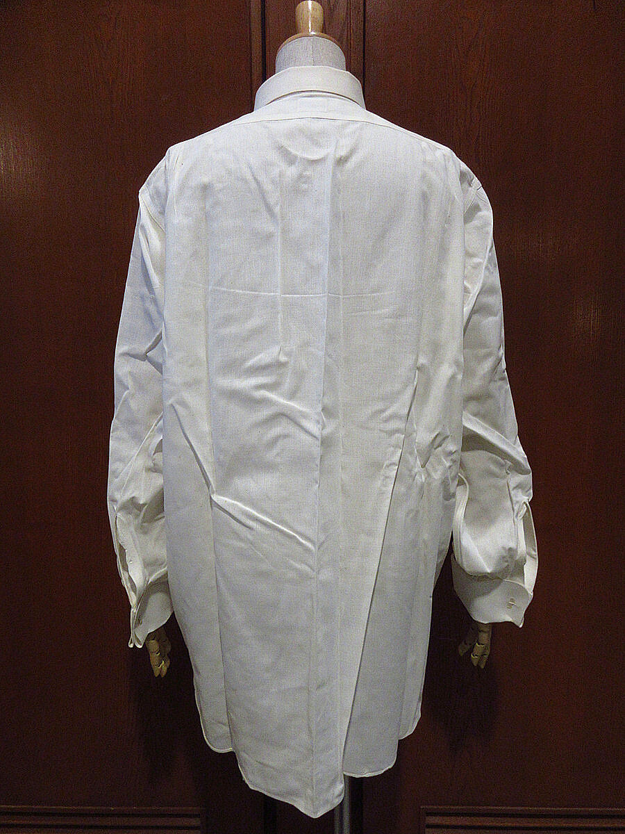 60s USA製 Arrow 袖カフス ドレスシャツ 16-33 白 マチ付き 60s USA製 Arrow 袖カフス ドレスシャツ 16-33 白 マチ付き fit