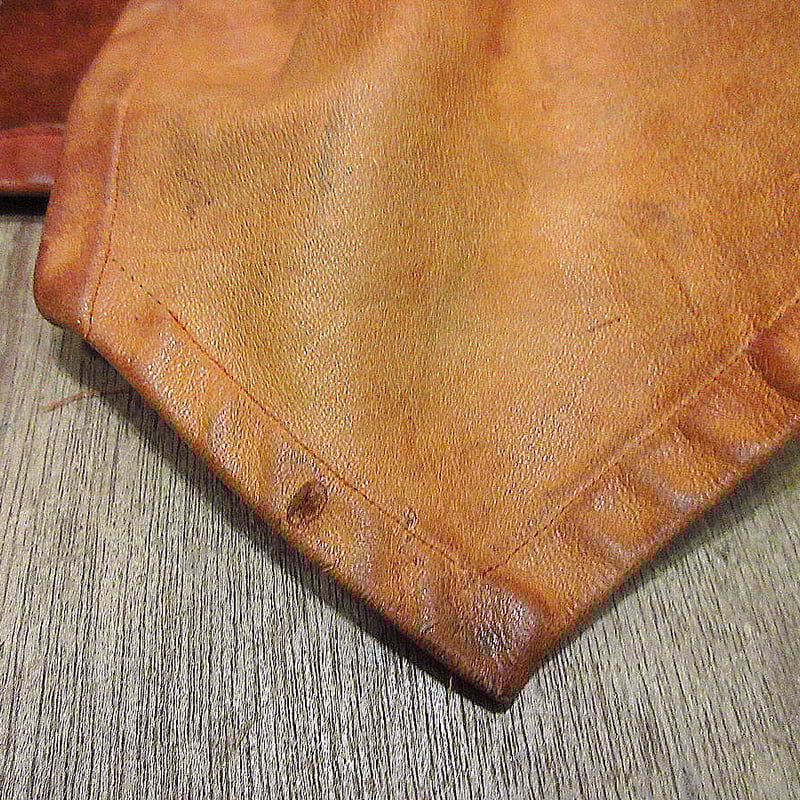 ビンテージ60's70's○レザーベスト茶○231005j3-m-vs古着1960s1970s