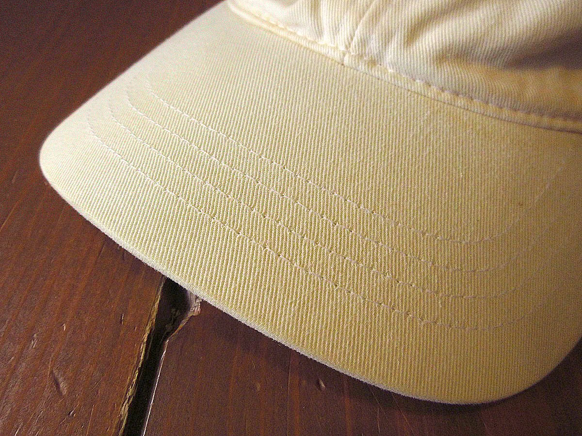 ビンテージ90's○POLO SPORTコットン6パネル刺繍キャップ白