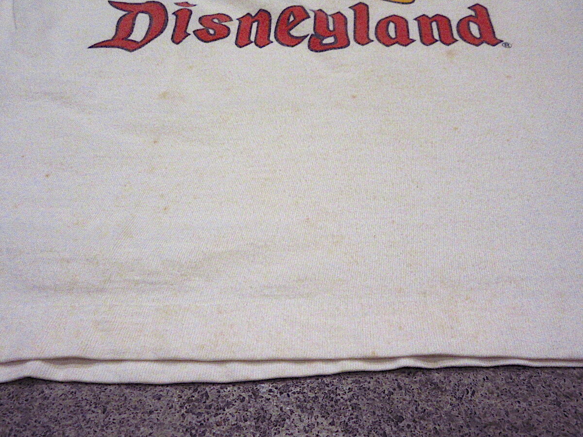 ディズニー　ビンテージ　染み込み　70s　ドナルドダック　タンクトップ 80s USA製 Disneyディズニー ドナルドダック 染み込みプリント