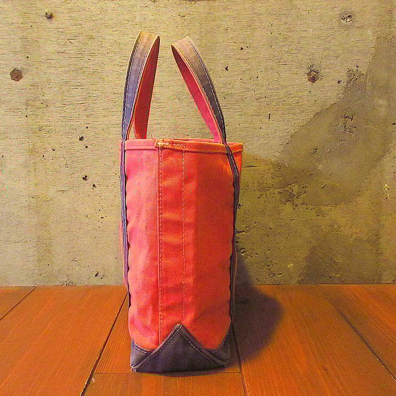 ビンテージ90's○L.L.Beanキャンバストートバッグ赤×紺 ビンテージ90's○L.L.Beanキャンバストートバッグ赤×紺
