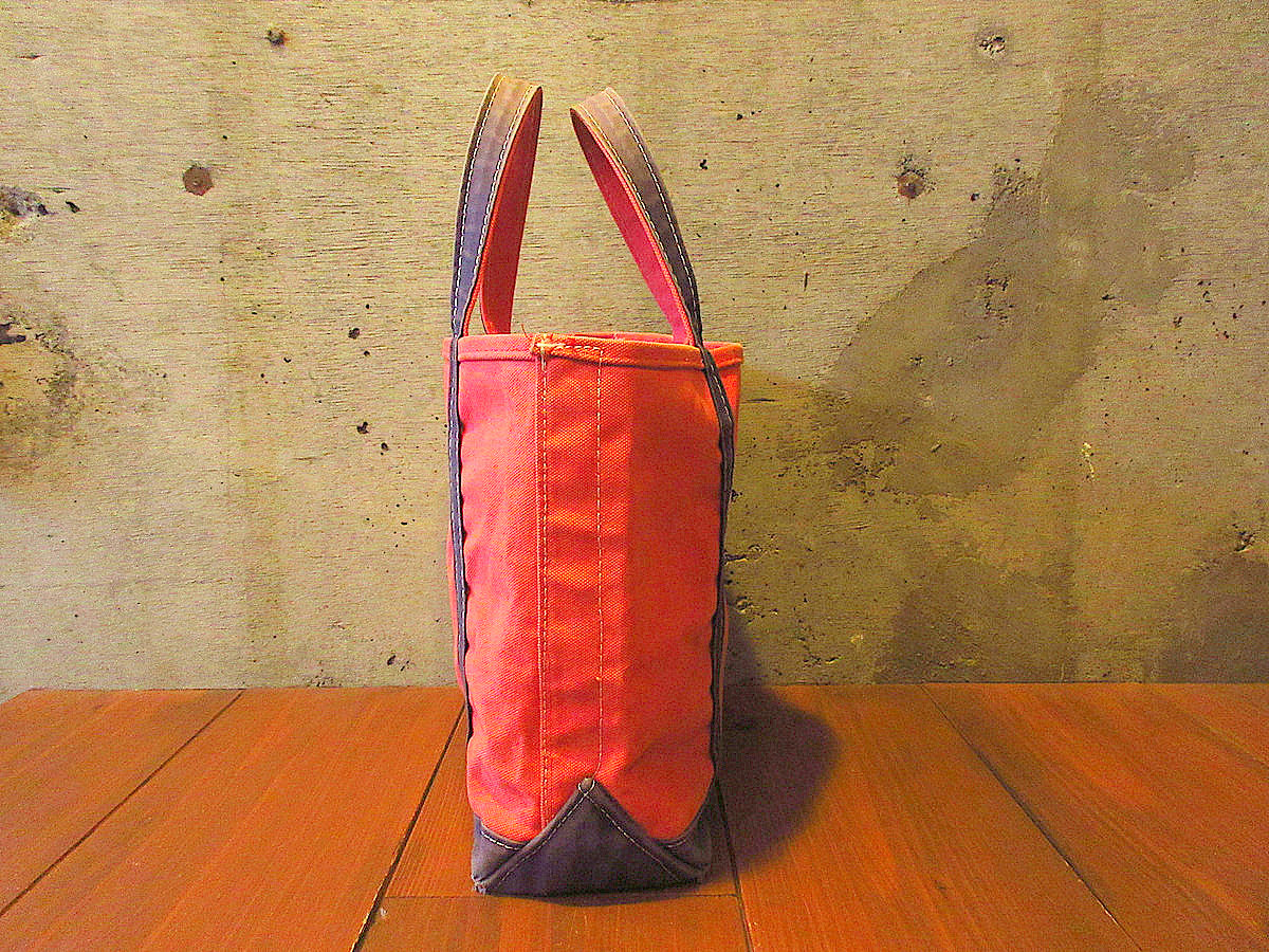 ビンテージ90's○L.L.Beanキャンバストートバッグ赤×紺○240405k8-bag-t