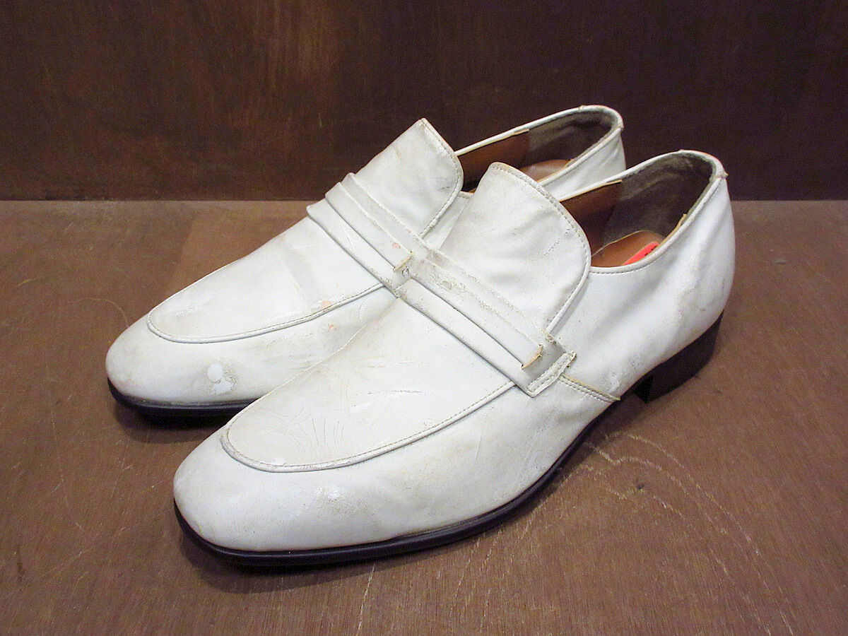 ビンテージ70's○DEADSTOCK Kinney Shoes ローファー白 Size 9D