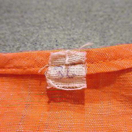 ビンテージ70's●キッズ象刺繍コットンプルオーバー半袖シャツ橙●220821i4-k-sssh 1970s子供服タイオリエンタルシャンブレー