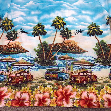 ビンテージ80's90's●TOP Fashion HAWAIIキッズコットンハワイアンシャツsize 12M●230508c4-k-sssh 1980s1990s子供服アロハシャツ