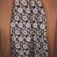 ビンテージ70's●ラメ入り花柄スカート実寸W70cm●250321z4-w-skt-w27ロングフラワーレトロレディース古着
