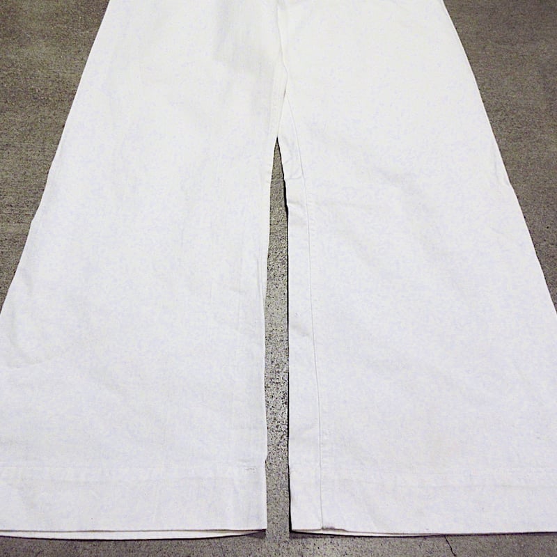 ビンテージ40's50's○U.S.NAVYボタンフライコットンセーラーパンツ白