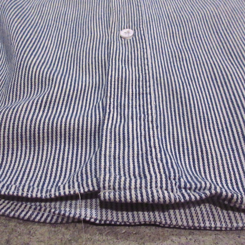ビンテージ90's○BIG MACヒッコリーストライプ長袖ワークシャツsize XL