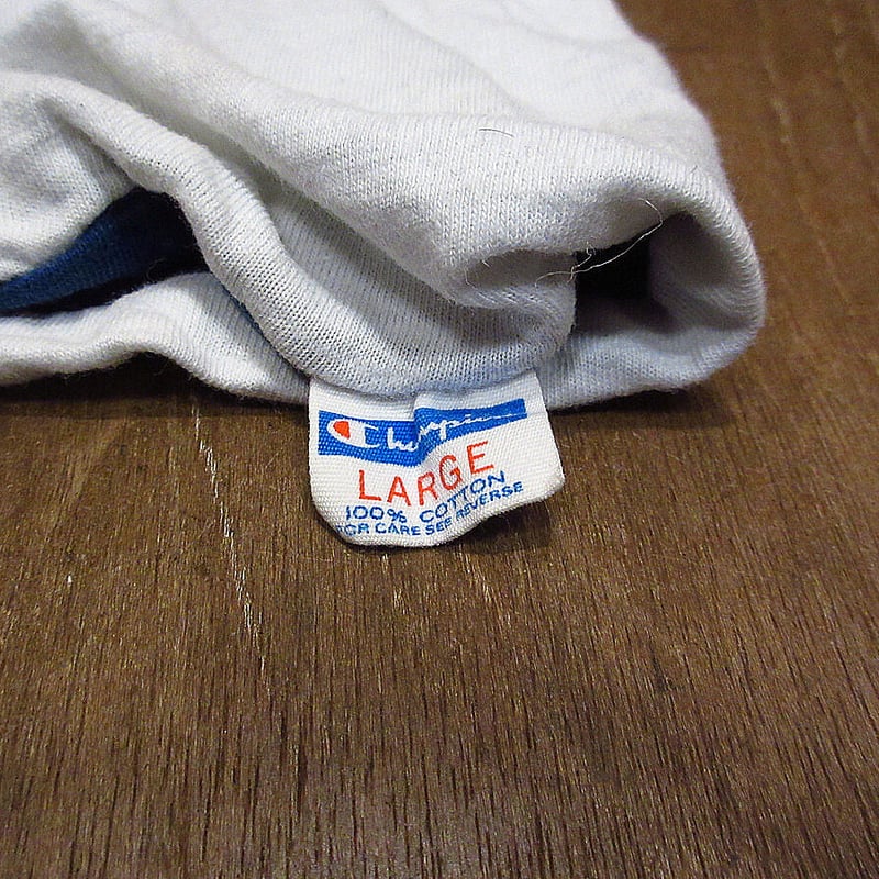 ビンテージ70's○ChampionバータグダブルフェイスTシャツ紺×白 ビンテージ70's○ChampionバータグダブルフェイスTシャツ紺×白